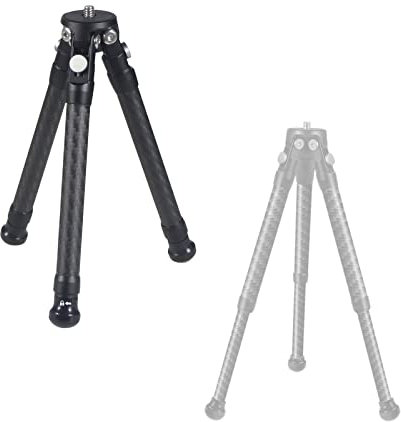 Carbon Fiber Mini Tripod, Desktop Tabletop Stand Compact Tripod for Insta360, Smooth 4, DJI Pocket 2, Osmo Mobile, Vimble 2, Gimbal Handle Grip Stabilizer and All Cameras