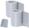 Yakimz Brise-vue en PVC pour jardin - 100 m - Avec 80 clips - Bandes brise-vue en PVC pour double fil - Résistant aux intempéries - Opaque - 450 g/m² - Gris