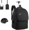 Hivexagon Sac à Dos Ordinateur Portable à Roulettes, 19 pouces Sac à Dos à Roulettes résistant à l'eau Cartable a Roulette - parfait pour les voyages, les étudiants et les affaires (noir)