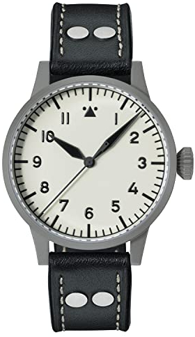 Laco Fliegeruhr mit Leuchtzifferblatt, Automatikuhr, Edelstahlgehäuse, Saphirglas, wasserdicht, Made in Germany