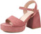 MJIASIAWA Donna Estate Festa Tacco Chunky Moda Plateau Sandali Punta Aperta Con Cinturino Alla Caviglia Sposa Tacco Alto Scarpe Eleganti Rosa Numero 32 Eu