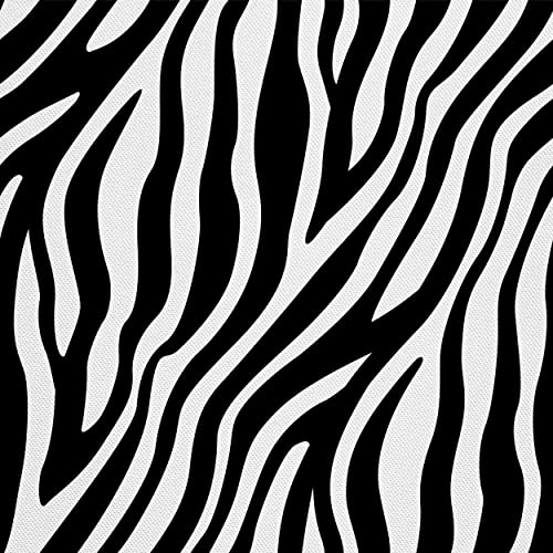 HEKO PANELS Oxford Wasserdichte Meterware Canvas Polyester Stoff Zum Nähen, Dekostoffe Wasserabweisend Blickdicht Zebra 1 Meter 155 x 100 cm