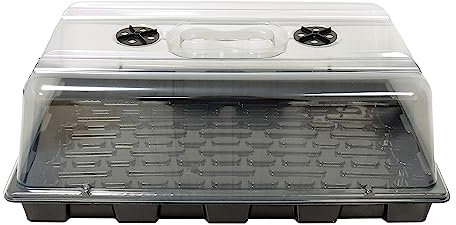 2 x Germinador Invernadero de Interior, 38 cm x 58 cm x 20 cm. Rejillas de ventilacion Regulables. (2)