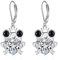 Frosch Ohrringe 925 Sterling Silver Frog Leverback Earrings Frog Drop Jewelry Gift for Women Gift