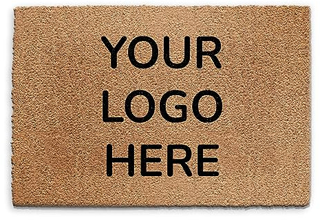 Hairyworm Personalised Doormat (40cm x 60cm) Small, Custom Logo, Business Logo Mats, Business Doormats, Branded Door Mat, Commercial Business Door Mat, Custom Photo/Logo Doormat