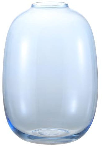 YANWE1 Blaue Glasvase Groß Glasvase Blumenvase Hohe Vase Moderne Vase Dekorative Vase Bodenvase für Wohnzimmer Schlafzimmer Küche Kaminsims Regal Hochzeit Büro Eingang 10 Zoll