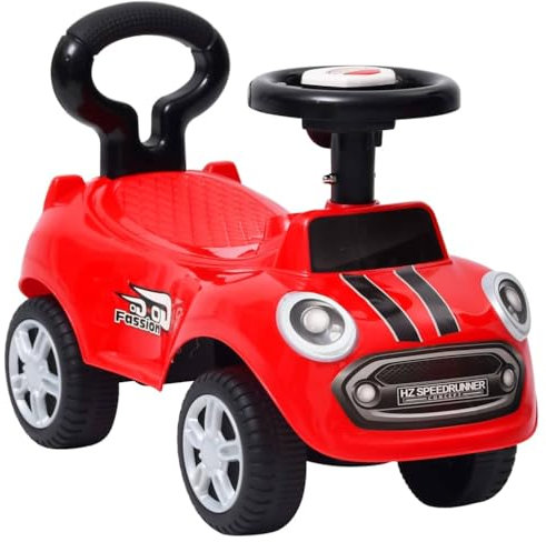 vidaXL Kinderauto mit Rückenlehne Rutscher Rutschauto Kinderfahrzeug Lauflernhilfe Baby Kinder Auto Fahrzeug Lauflernauto für 12-36 Monate Rot