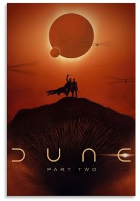DUSUL Dune 2 Poster The Part Two Film Leinwand Malerei Wandkunst Dekorative Drucke Modernes Dekor Poster Wandkunst, Dekorative Malerei, Schlafzimmer, Gemälde, Poster 16x24inch(40x60cm) Unframe-style