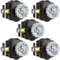 Calzibeno Passage Crystal Door Knobs Interior, 5 Pack Glass Knobs for Closet and Hall, Oil Rubbed Bronze, Vintage Crystal Set