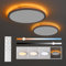 MOSSCO LED Deckenleuchte Set 2 Stück dimmbar mit Fernbedienung + 5W Nachtlicht | 3000K-6500K | 2800LM | Für Schlaf-/Kinderzimmer | Rund 29cm 24W Weiß