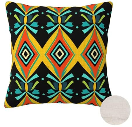 Kissenbezug 40x40 cm 2er Set, Deko Kissen Boho Sofakissen, Kissenbezüge mit Unsichtbarem Reißverschluss, Outdoor Kissen Afrika Kissenbezug Frühling für Couch Stuhl Bett Aesthetic Room Decor -OZ453
