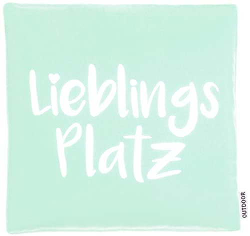 Brandsseller Outdoor Kissenbezug 45x45 cm Garten Kissenhülle Lieblings-Platz Reißverschluss Wasser- und Schmutzabweisend - Mint
