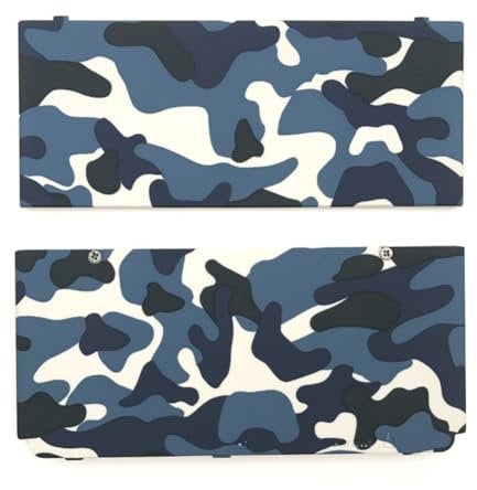 Hzxkqmil Replacement Front Back Shell Upper & Lower Housing Case Cover DIY Faceplate Plates Accessories for Nintendo New 3DS Console, Camo Blue