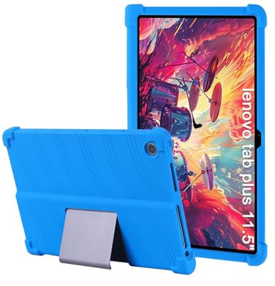 Case for Lenovo Tab Plus 11.5 Inch,XLTTONG PC Holder Tablet Silicone Case,Anti-drop for Lenovo TB351FU 2024 (Blue)