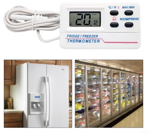 Thermomètre numérique pour réfrigérateur/congélateur - Thermomètre numérique pour réfrigérateur ou congélateur - Mesure de la température