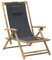 Somanki Verstellbarer Relaxstuhl Dunkelgrau Bambus und Stoff, Gartensessel, Campingstuhl, Terassenstühle, Gartenmöbel, Balkon Stühle, Balkonstuhl, Hochlehner, Stühle Für Draußen - 313024