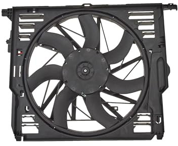 EDA PREMIUM auto Kühlerlüfter 17427802943 passend für BMW 5 GRAN TURISMO F07 2009-2017 520i, 528, 600W, El. Motor, Rahmen, Laufrad