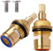 2 Pcs Replacement Tap Cartridge Replacement Kit for Mixer Tap - 20 Spline, Equipped with Durable Cartridge Tap Valve, Ideal for Kitchen & Bathroom (Hot & Cold)