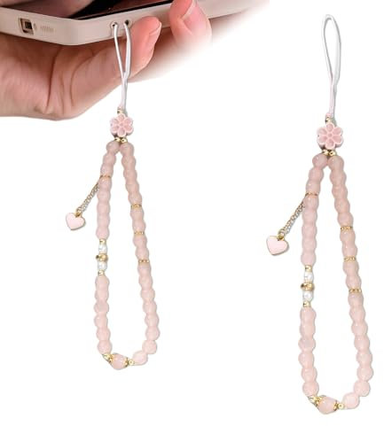 Cosmeria Cordon De Perles Court, Élégant Bijou De Téléphone Avec Bracelet De Perles, Accessoire Pratique Pour Coque De Téléphone, Charme De Téléphone Élégant Pour Les Amateurs De Mode