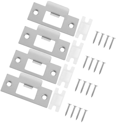 GARVALON Innentüren Mit Zarge 4 Sätze Türschließblech Für Türverstärkung Hochwertige Türplatten Zur Diebstahlsicherung Ideal Für Einsteckschlösser Und Schranktürverriegelungen Und Langlebig