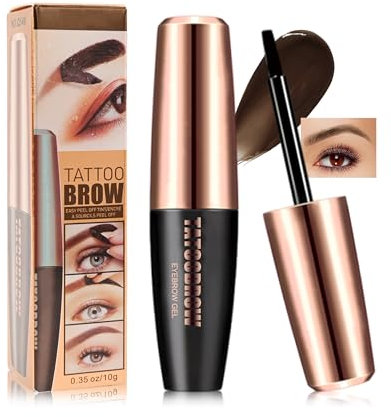 Peel Off Augenbrauen Gel Tattoo-Augenbrauenfarbe Hellbraun Peel Off, Wasserfest Langlebig Transfer-proof Eyebrow Gel Tint, Hält 3 Tage, Abziehbar Augenbrauen Färben Tattoo, Augen Make-up für Frauen-02