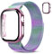 Hexasider Magnetisch Armband mit Schutzhülle für Apple Watch Band 38/40/41/42/44/45/46/49mm Damen Herren, Edelstahl Milanese Loop Band und Hülle iWatch Series 10 9 8 7 6 5 4 3 2 1 SE/2 Ultra