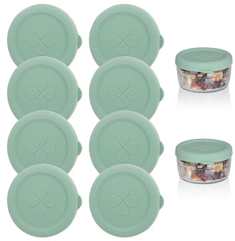 8-Pack Reusable Silicone Lids for Gü Pots & Gu Cheesecake Jars- Airtight, Dishwasher-Safe, Stylish Colors (Jars Not Included)