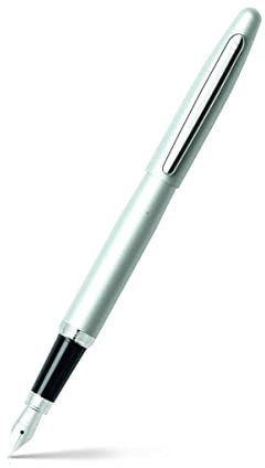 Sheaffer VFM Strobe Nickel Plated Trim Fountain Pen - Silver