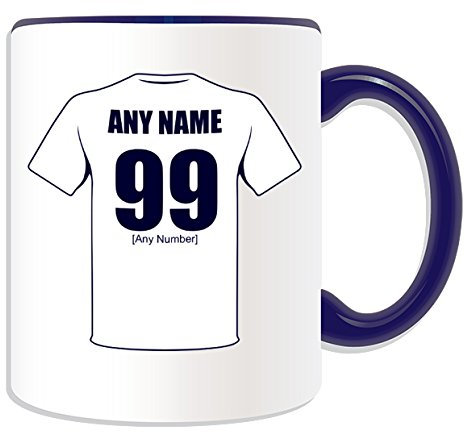Personalised Gift - Tottenham Mug (Football Design Theme, Colour Options) - Any Name/Message on Your Unique Mug - The Spurs Lilywhites Club