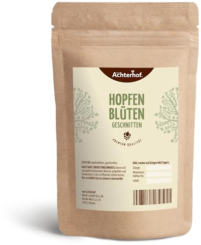 Hopfenblüten 250g | getrocknet und geschnitten| Ideal zur Zubereitung von Tee, Aromakissen, Badeessenz, Brühwürfel, Würzmittel & Co. | vom Achterhof