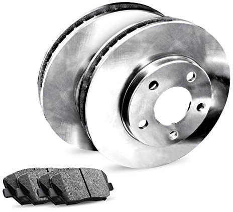 R1 Concepts Rear Brakes and Rotors| Automotive Replacement Brake Kits| Rear Ceramic Brake Pads and Rotors Kit| Fits 2012-2019 Fiat 500