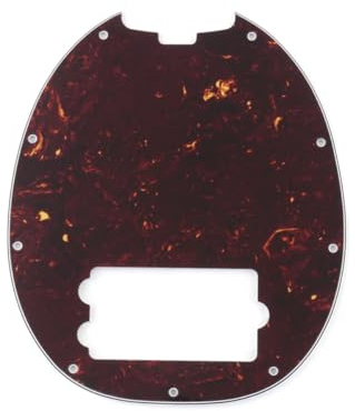 Musiclily 9 Löcher Pickguard Schlagbrett für 4-saiter Musicman Stingray Bass,4 lagig Tortoise Shell