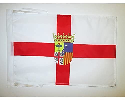 BANDERA de la PROVINCIA DE ZARAGOZA 45x30cm - BANDERINA ZARAGOZA EN ARAGÓN 30 x 45 cm cordeles - AZ FLAG