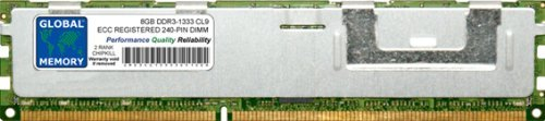 8GB DDR3 1333MHz PC3-10600 240-PIN ECC REGISTRADO DIMM (RDIMM) Memoria RAM para SERVIDORES/Estaciones DE Trabajo/Placas Base (2 Rank CHIPKILL)