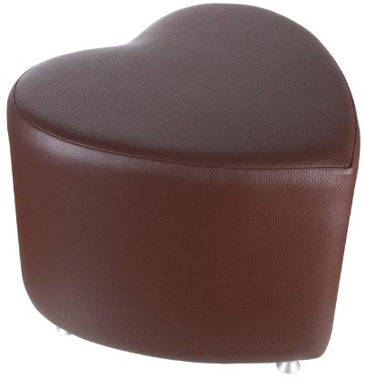 Kaikoon Sitzhocker Hocker Sitzwürfel Herz Herzform Braun 44x44x35 cm Cubes Messe