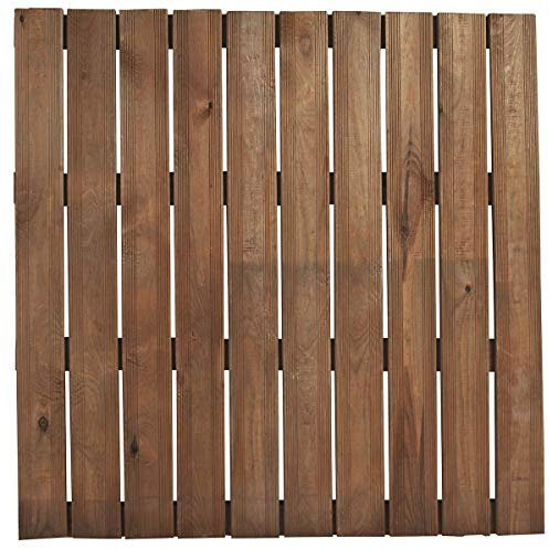 Dalle de terrasse en pin modèle 'Bolénia' (100 x 100 - 18 x 96 - 36)