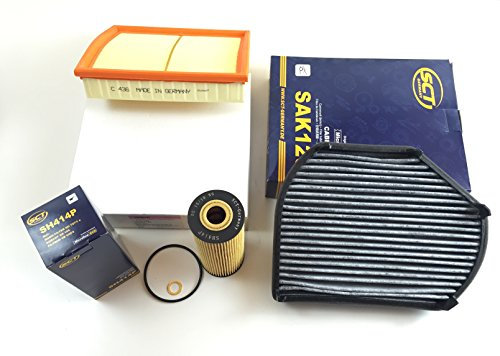 FILTER SET ÖLFILTER LUFTFILTER AKTIVKOHLEFILTER SLK R170 200-230 + KOMPRESSOR