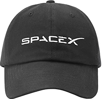 Bestickte Spacex Mütze Baseball Hüte für Damen und Herren Schwarz