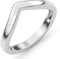 TJC Silver Wishbone Ring for Women, 2mm Thick Band Ring with Platinum Plating, Ladies Silver Rings, Promise Rings for Women - Sizes W
