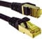Plano CAT7 FTP Blindado 600MHz 10Gbps Ethernet LAN Cable RJ45 0,3 m Negro [0.3 Metros/0,3m]