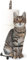porta rotolo di carta igienica a forma di gatto, porta carta igienica da bagno, regalo per gli amanti dei gatti (grigio)
