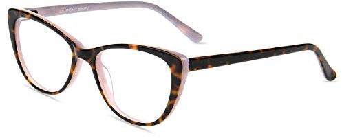 Firmoo Occhiali da Lettura Uomo Donna +3.00, Occhiali Presbiopia Anti Luce Blu e 100% UV Protezione, Cat Eye Occhiali da Vista Antiriflesso, Rosa Tartaruga