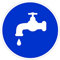 Aufkleber Hinweis trinkbares Wasser/Quelle Schild Folie selbstklebend | Ø5-30cm Made in Germany, Größe: Ø5 cm