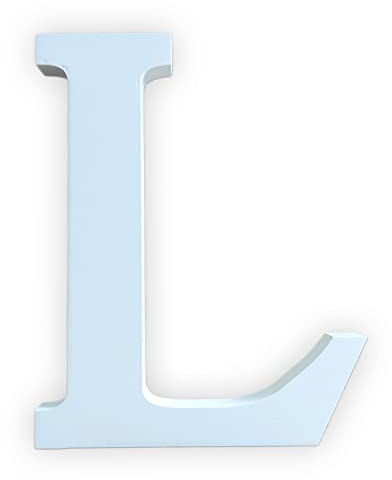 Holzbuchstabe weiß, ca. 20 cm, 1,8 cm Dicke, Buchstabe L