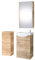 Planetmöbel Badmöbel Set Waschtisch mit Unterschrank 40 x 60 x 29 cm mit Spiegelschrank 40 cm & Midischrank für Badezimmer, Gäste WC & Bad, Sonoma Eiche
