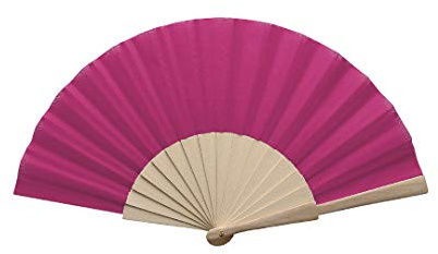 eBuyGB Folding Handheld Fan, Wooden Hand Fan, Wedding Party Accessory, Pocket Sized Fan for Wedding Gift, Party Favours, Summer Holidays, Mini Travel Fan Home Décor - Purple (Pack of 10)