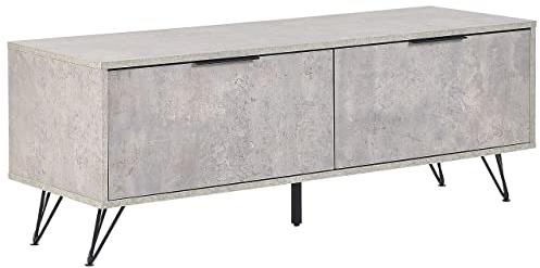 Modernes Sideboard Betonoptik grau /schwarz Holzfaserplatte mit Metall Halston
