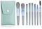 WitBicg Pinceaux Maquillages Yeux, 8 Pièces Pinceau Fond De Teint Nettoyant Pinceaux Maquillage Pinceau Blush Pinceau Fond De Teint Fluide Professionnel Set (Bleu + étui En Cuir)
