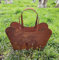 STEINFIGURENWELT GIEBEN Edelrost Große Handtasche mit Pusteblume 42x45cm Tasche zum Bepflanzen Rost Pflanztasche Blumentopf Windlicht Edelrost Gartendeko (mit Pusteblume)