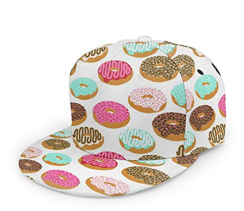 Oaieltj Unisex Baseball Cap Herren Damen Verstellbare Snapback Trucker Mütze Mode Hip-Hop Baseball Cap, Süßer Donut, One size